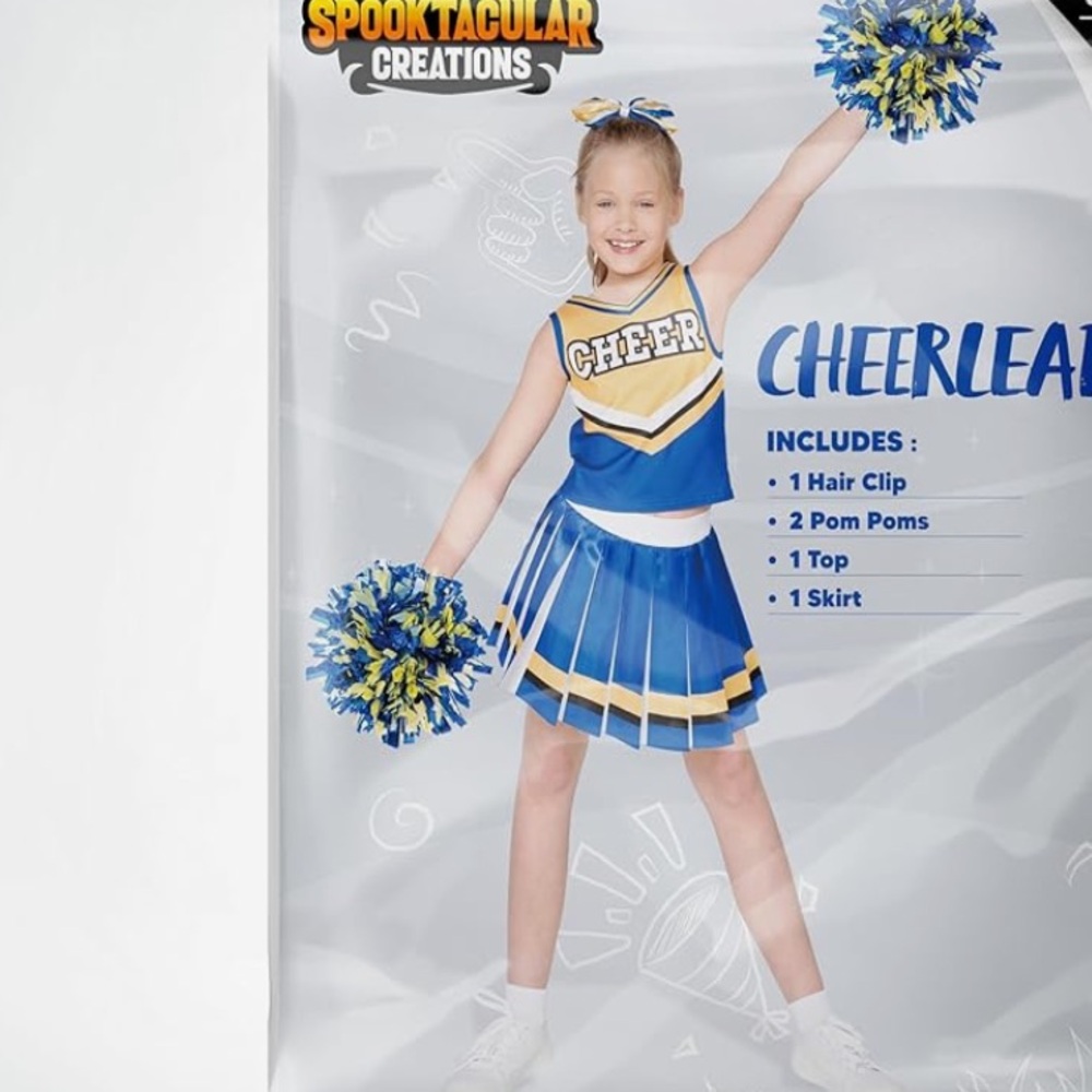 NEW Spooktacular Creations Cheerleader Costume Halloween Outfit 10-12